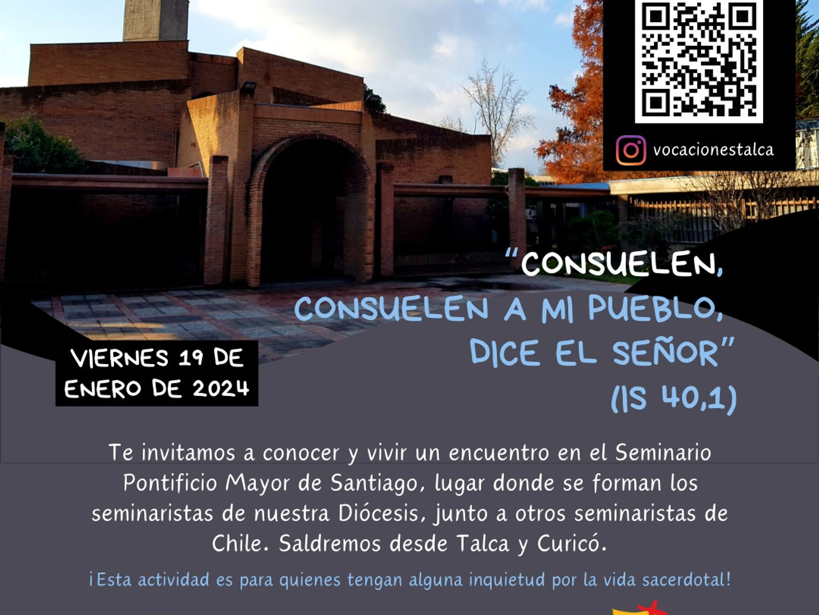 "¡Descubre tu vocación! Invitación a jóvenes interesados en la vida sacerdotal